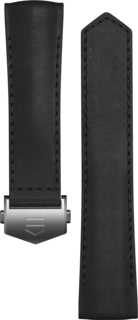 Bracelet en cuir noir Calibre E4 de 42 mm
