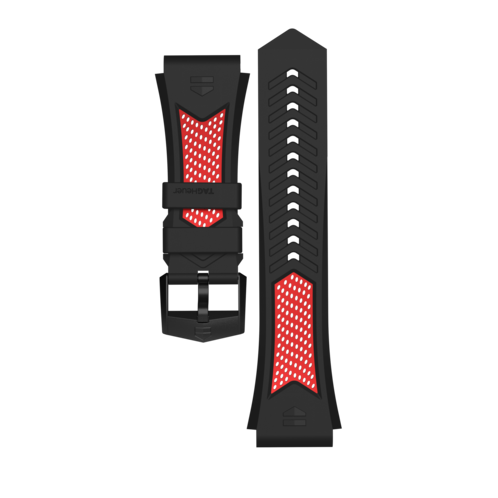 Bracelet de sport rouge et noir Calibre E4 de 45 mm
