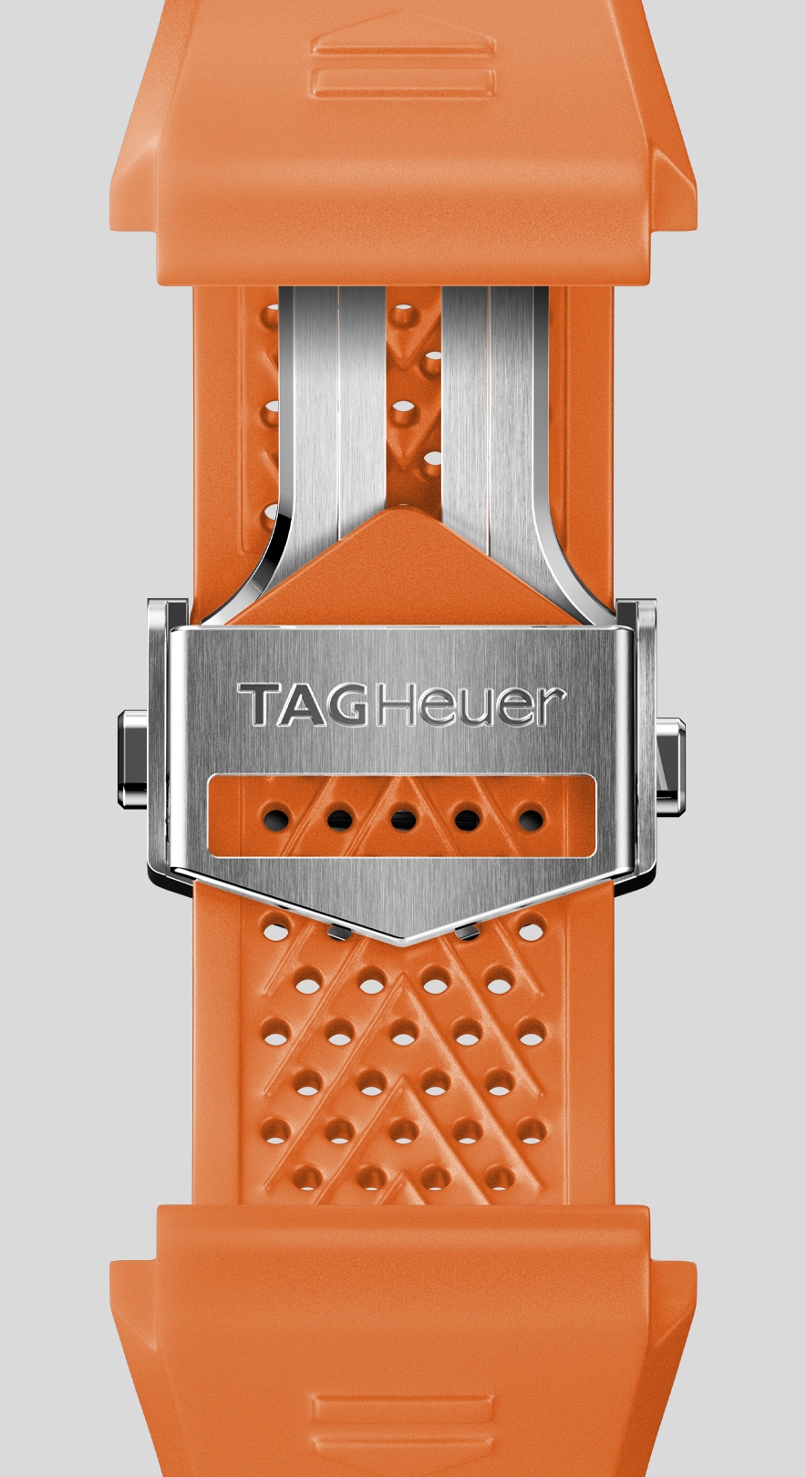 Correa reloj TAG Heuer Connected E4 45mm color naranja BT6265 22mm