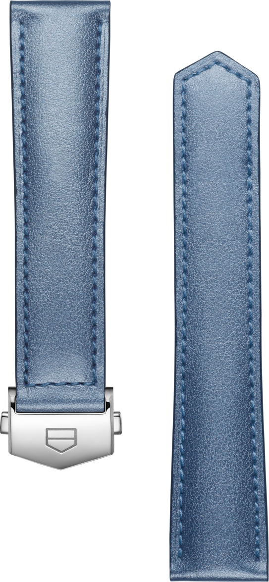 TAG Heuer Carrera 39mm Metallic Blue Leather Strap