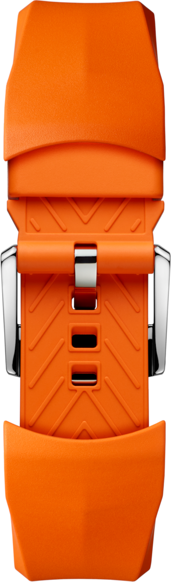 Pulseira em borracha laranja Calibre E5 40 mm