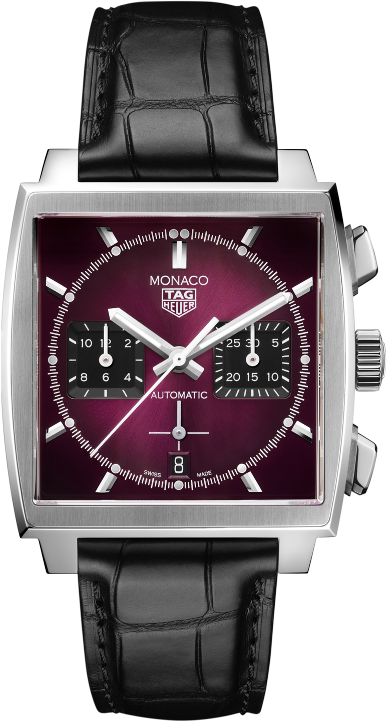 TAG Heuer モナコ純正レザーベルト CBL2118FC6518用 TAG Heuer Monaco Purple Dial - 39 mm - CBL2118.FC6518 | TAG Heuer