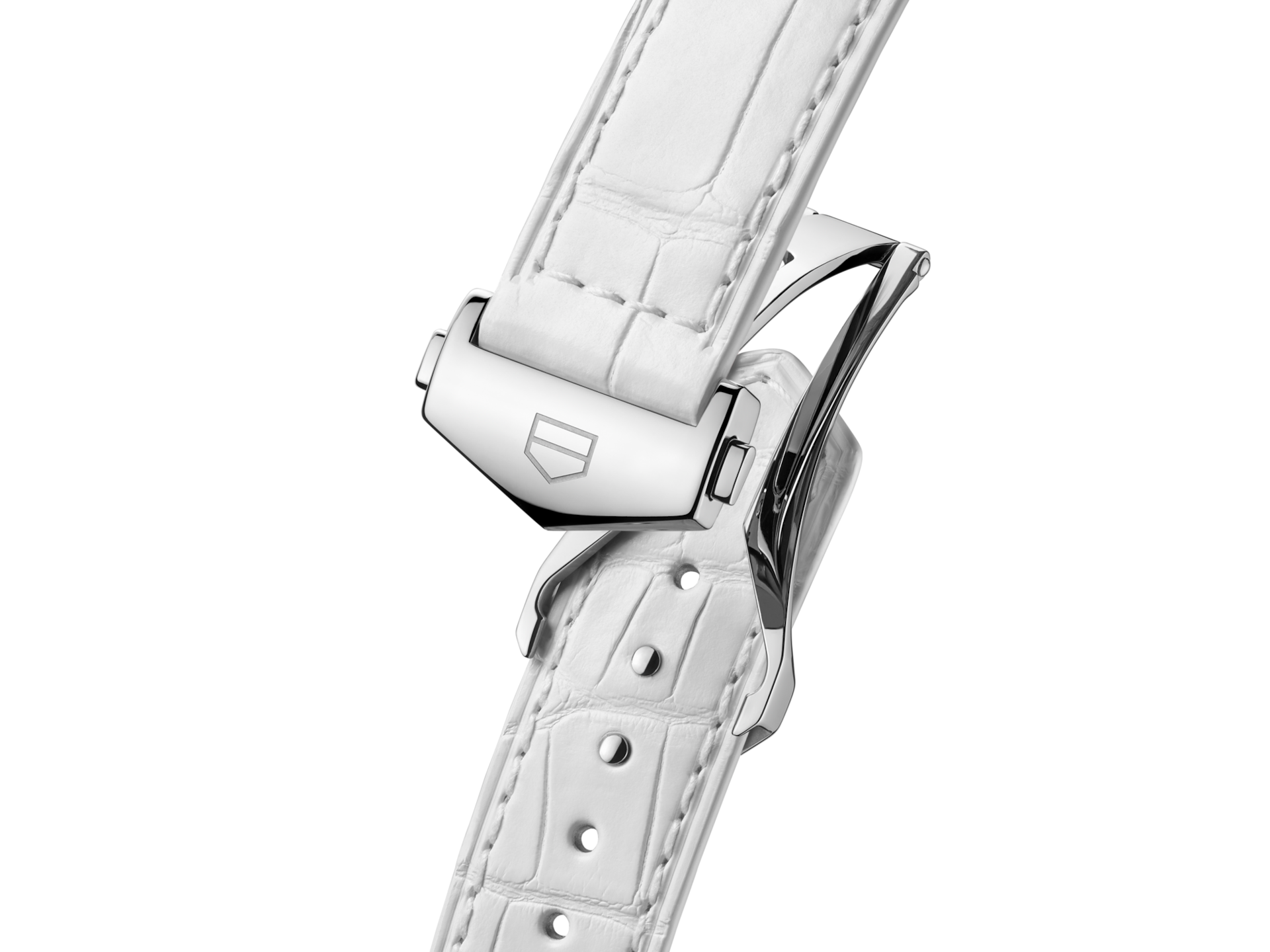 TAG Heuer Carrera 39MM White Alligator Leather Strap