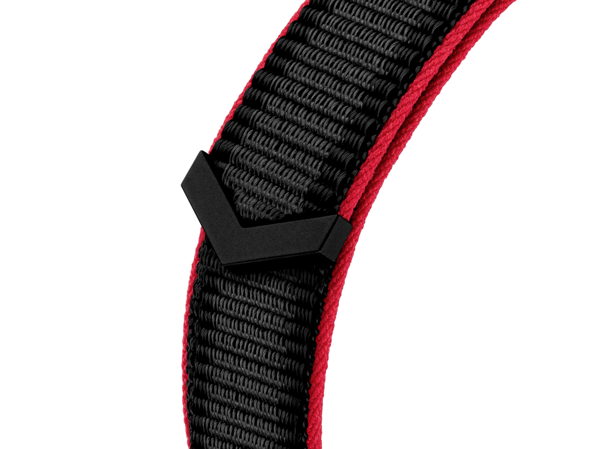 Pulseira de corrida em tecido vermelha e preta Calibre E5 45 mm