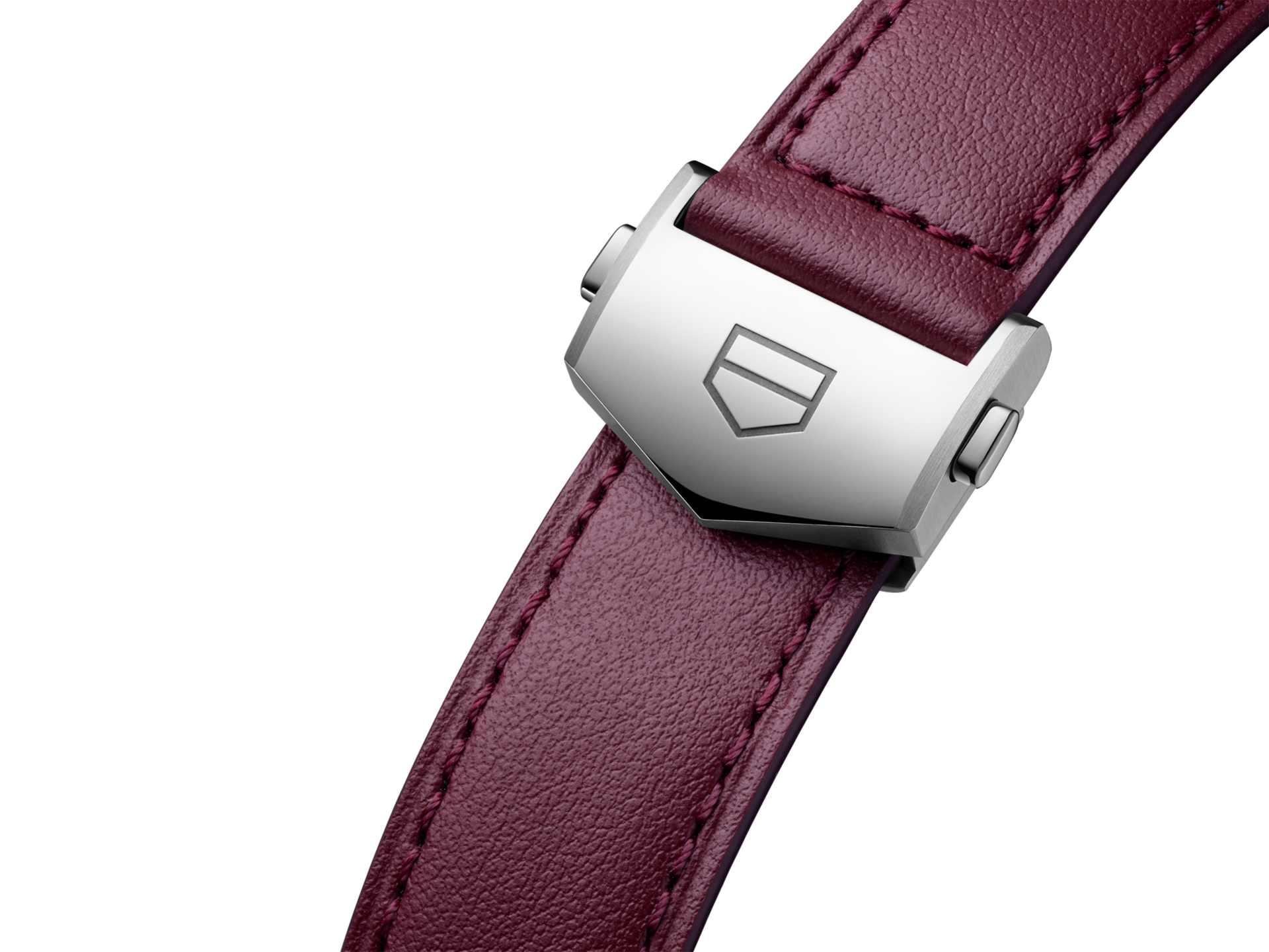 TAG HEUER CARRERA 39MM BURGUNDY LEATHER STRAP