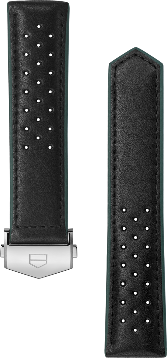 TAG Heuer Carrera 41MM Black Perforated Leather Strap