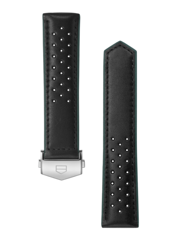 TAG Heuer Carrera 41MM Black Perforated Leather Strap