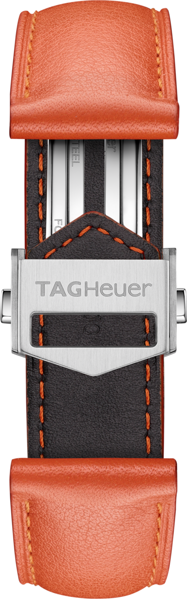 TAG Heuer Carrera 39mm Orange Leather Strap