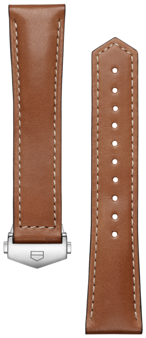 TAG HEUER CARRERA（卡萊拉）36毫米腕錶棕色皮革錶帶