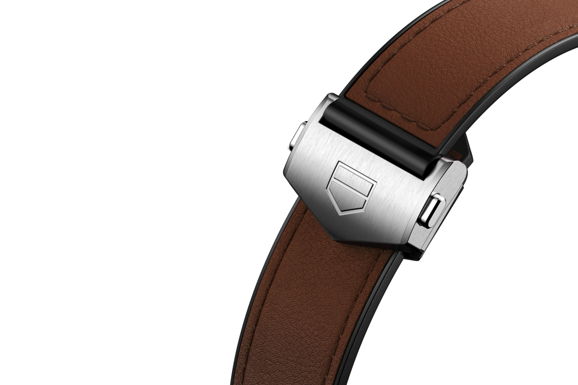 Cinturino bi-materiale in pelle marrone Calibre E4 45mm