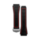 帶有紅色細節的Calibre E3智能腕錶黑色橡膠錶帶