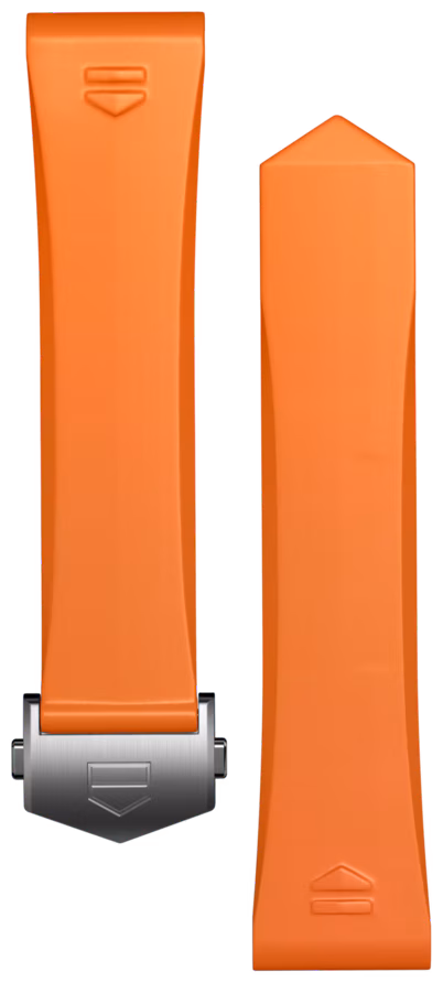Orange Rubber Strap Calibre E4 42 mm - - BT6272 | TAG Heuer US