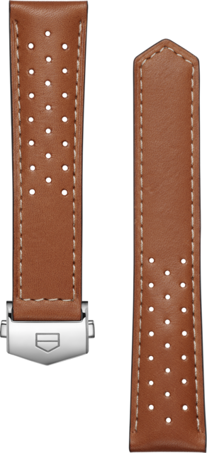 タグ・ホイヤー カレラ 39MM パンチング加工ブラウンレザー ストラップ タグ・ホイヤー カレラ 39MM パンチング加工ブラウンレザー ストラップ