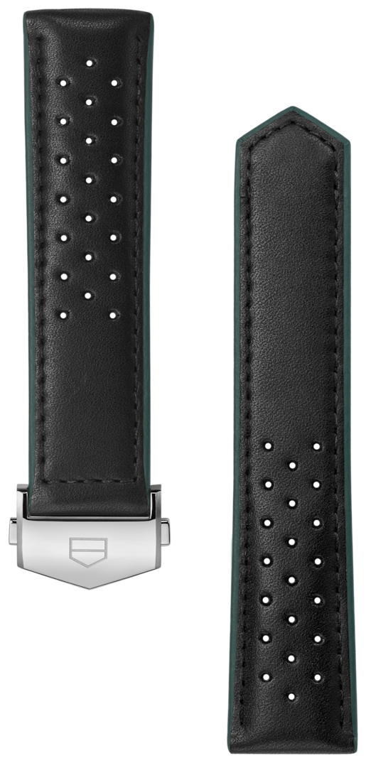 TAG Heuer Carrera 41MM Black Perforated Leather Strap