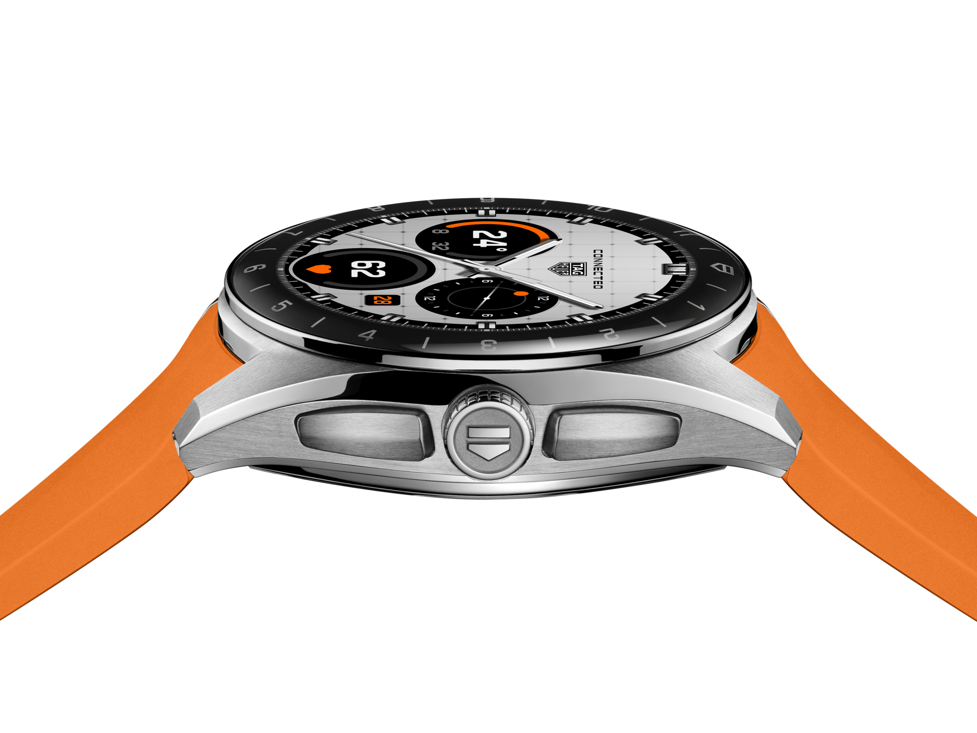 ジロー★タグホイヤー★コネクテッド★ラバーストラップ★オレンジ ジロー☆タグホイヤー☆コネクテッド☆ラバーストラップ☆オレンジ