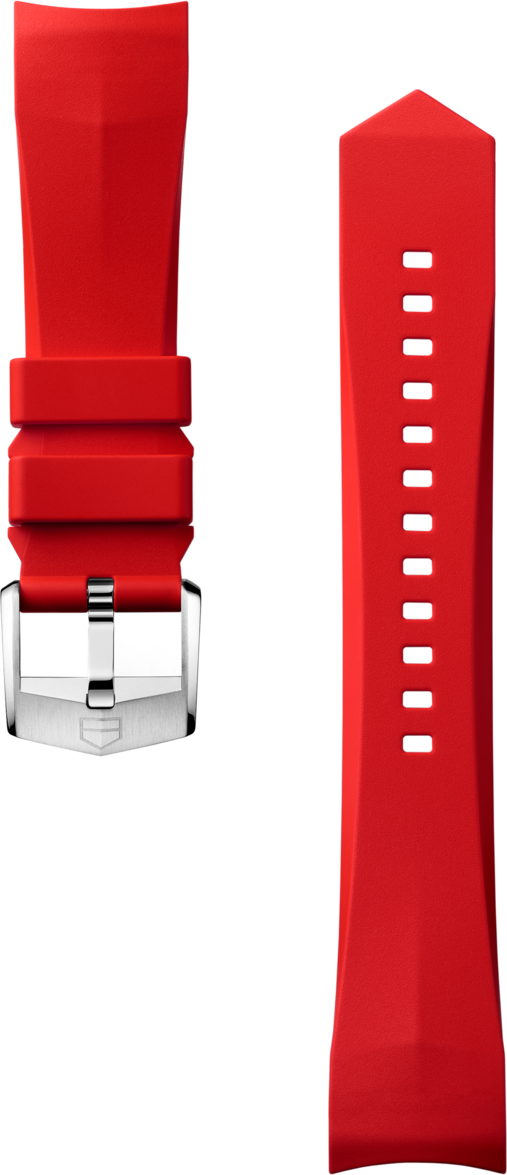 Pulseira em borracha vermelha Calibre E5 40 mm