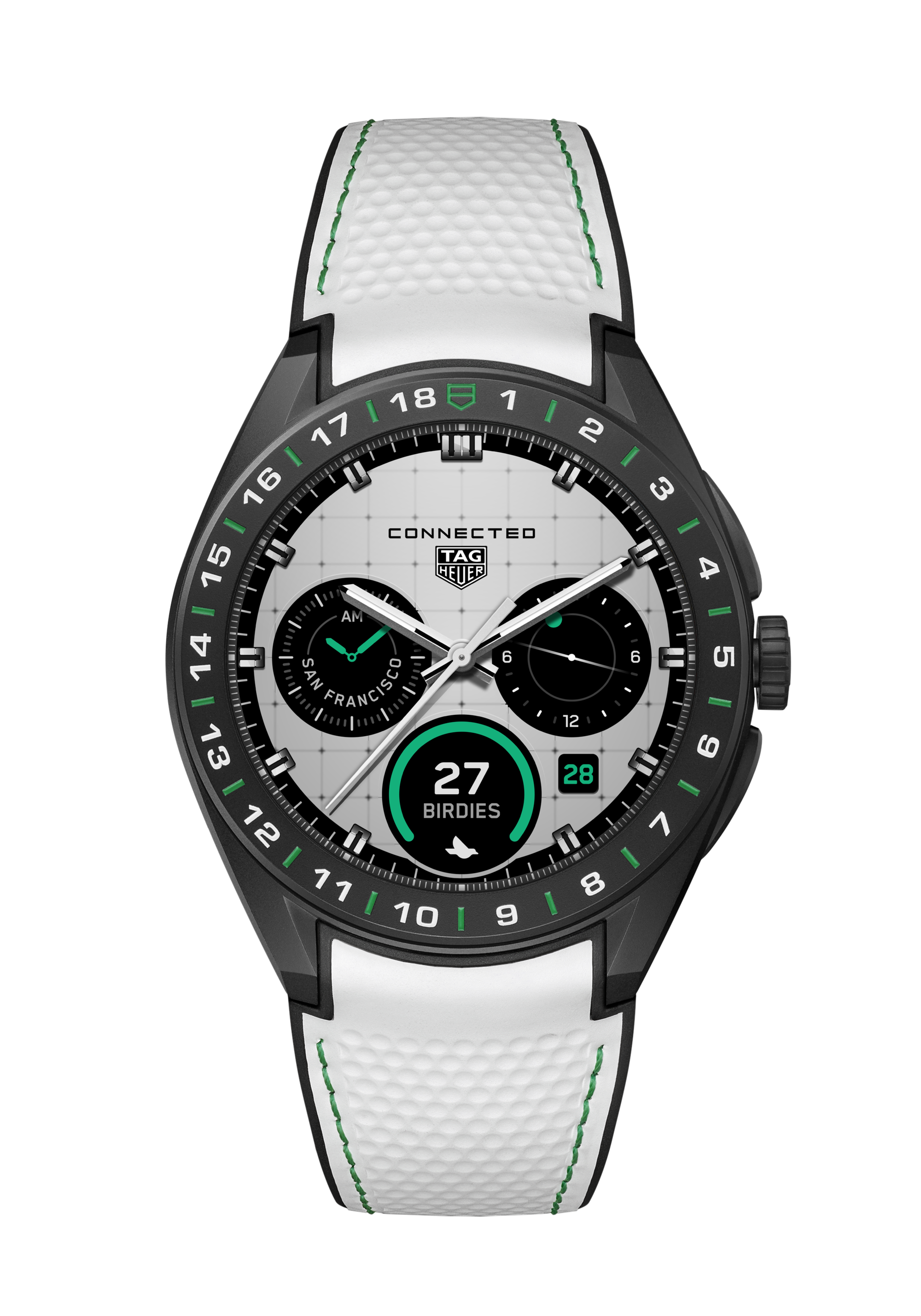 TAG Heuer Connected Calibre E5 Golf Edition SBT8A81.EB0335 45 mm, Grade 2 Titanium coated with black DLC