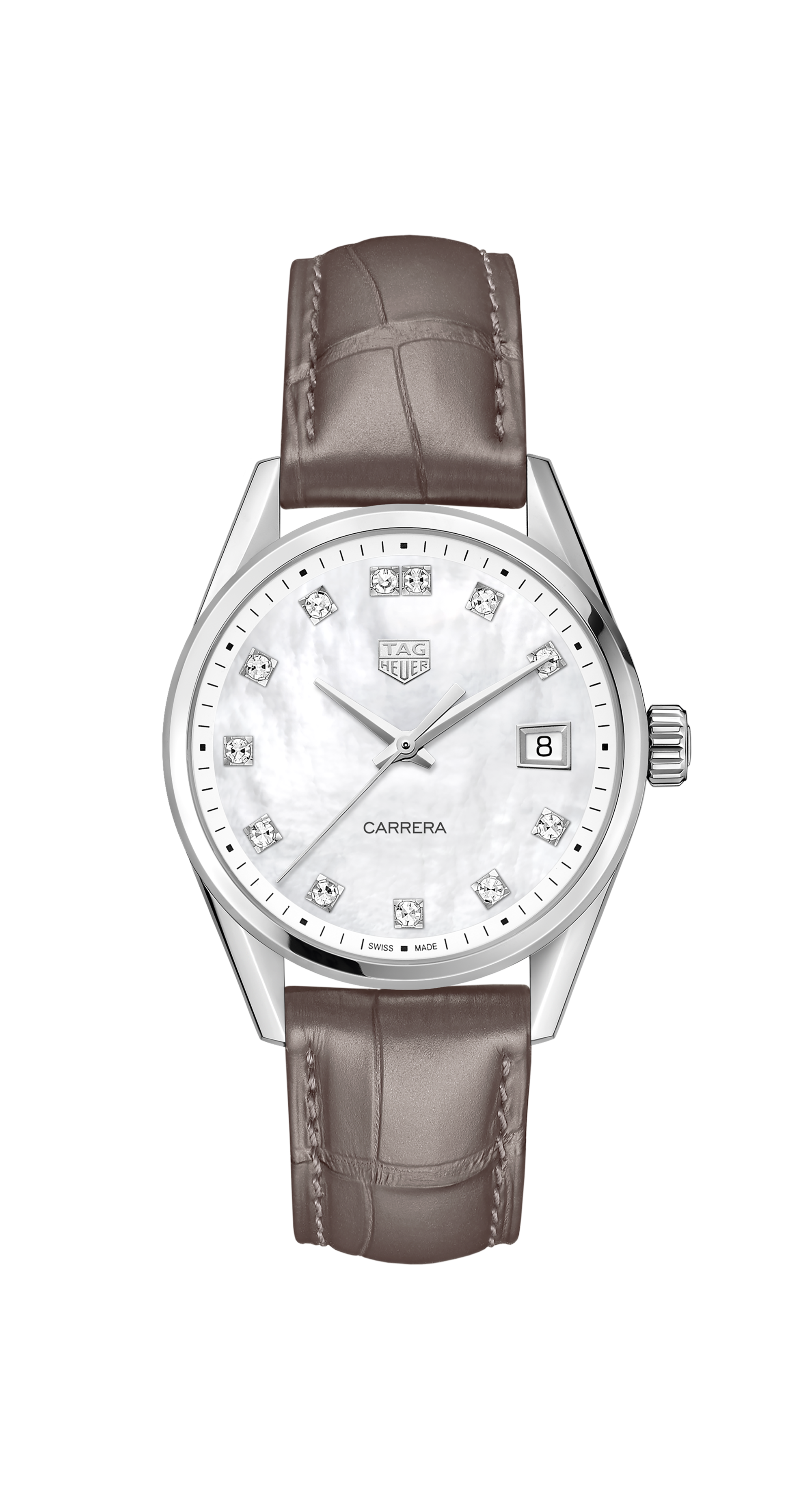 TAG Heuer Carrera Quartz Mother Of Pearl Dial with Diamonds Ladies Watch - WBG1312. FC6412TAG Heuer 2000 Profesional 200m