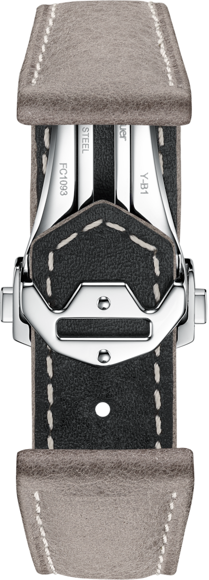 CORREA DE PIEL GRIS TAG HEUER CARRERA 36 MM