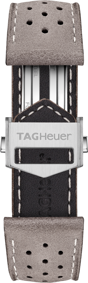 TAG Heuer Carrera 39mm Grey Perforated Leather Strap