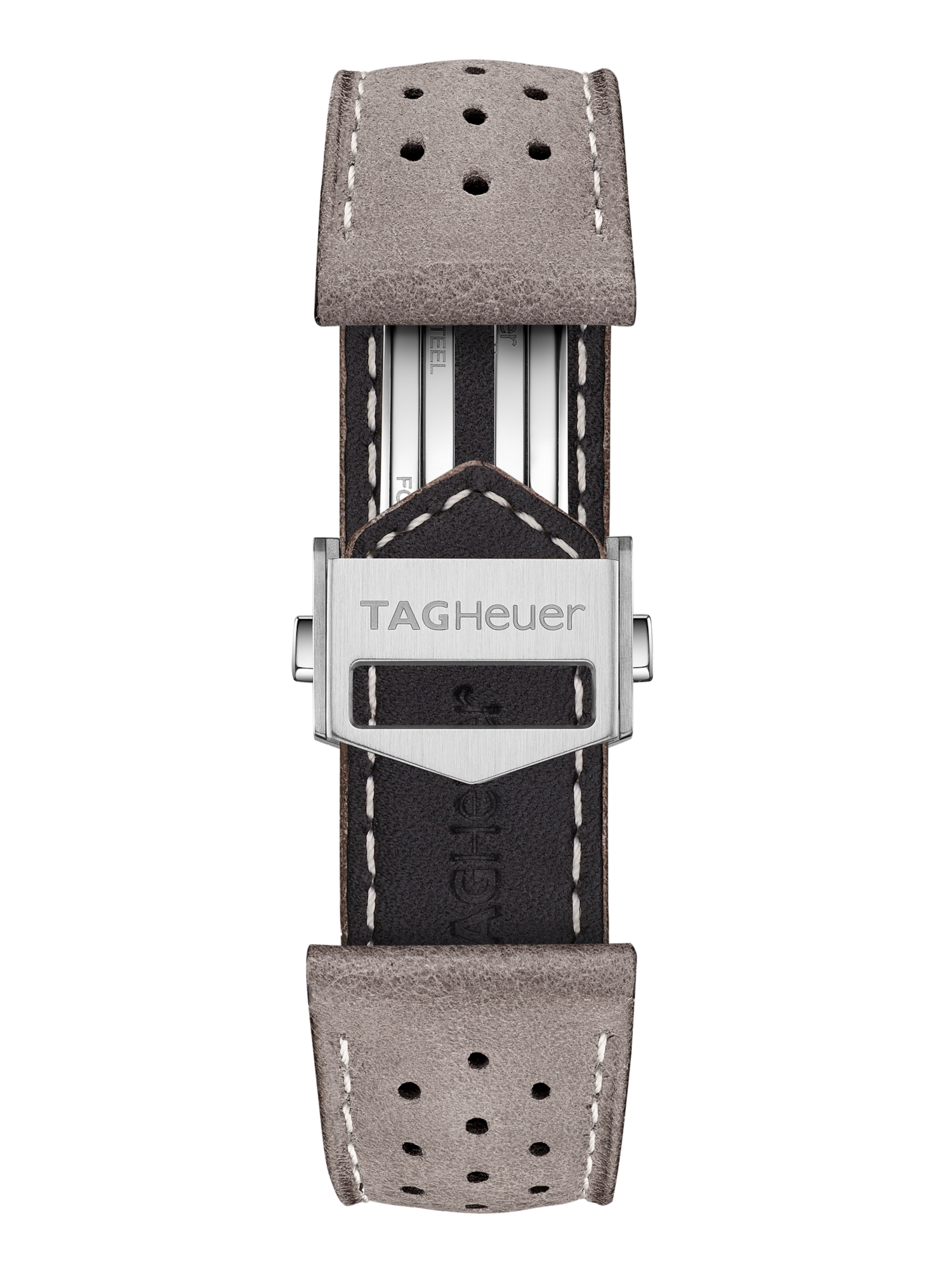 TAG Heuer Carrera 39mm Grey Perforated Leather Strap