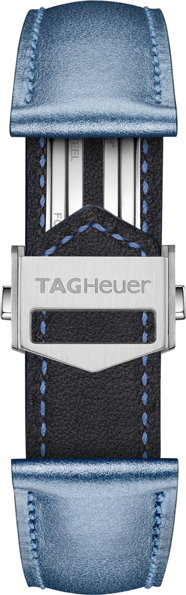 TAG Heuer Carrera 39mm Metallic Blue Leather Strap