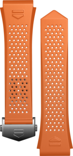 Pulseira em borracha laranja Calibre E4 45 mm