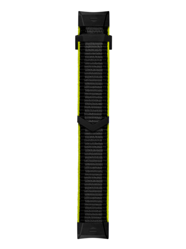 Pulseira de corrida em tecido verde-limão e preta Calibre E5 45 mm