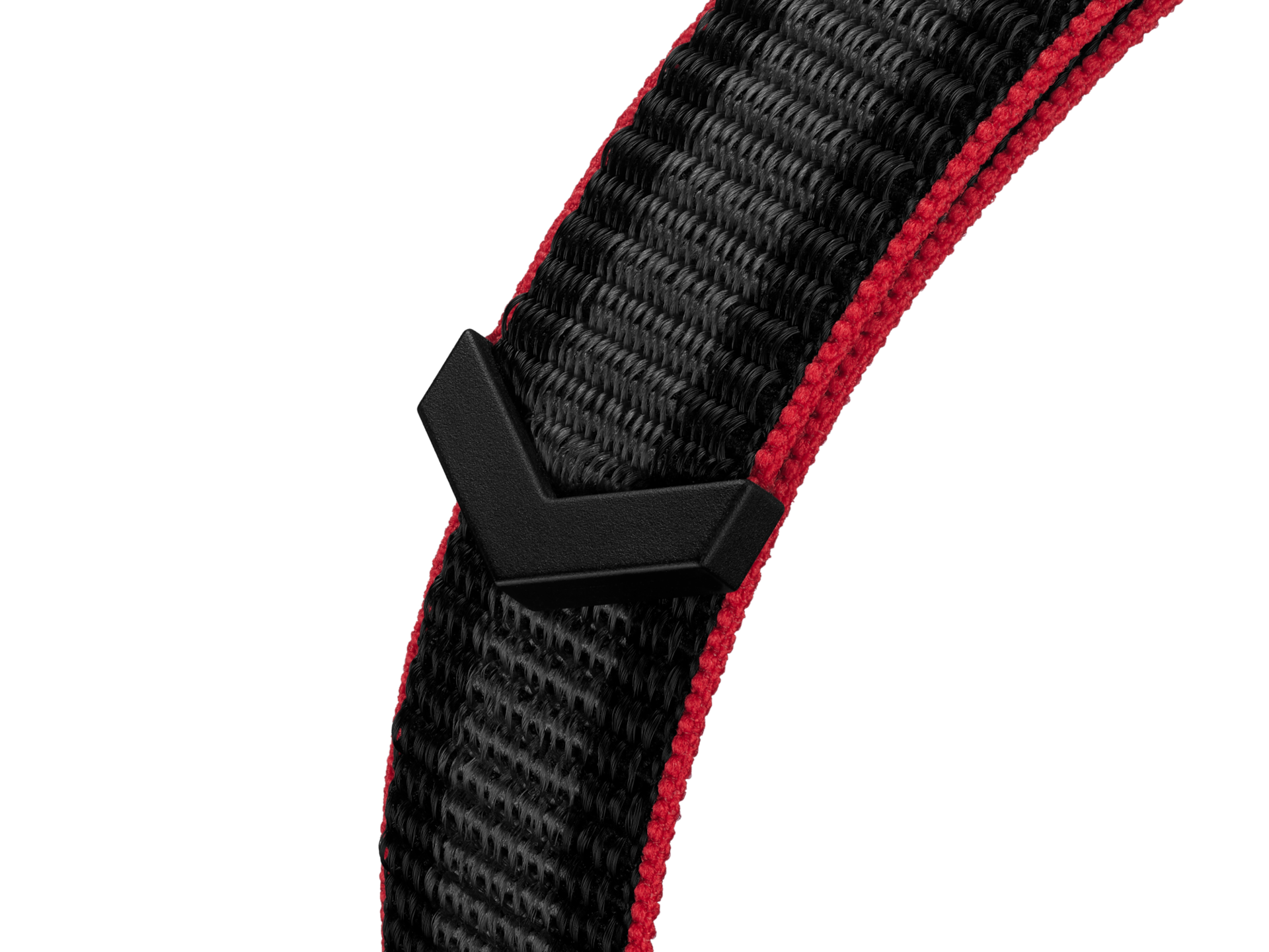 Pulseira de corrida em tecido vermelha e preta Calibre E5 40 mm