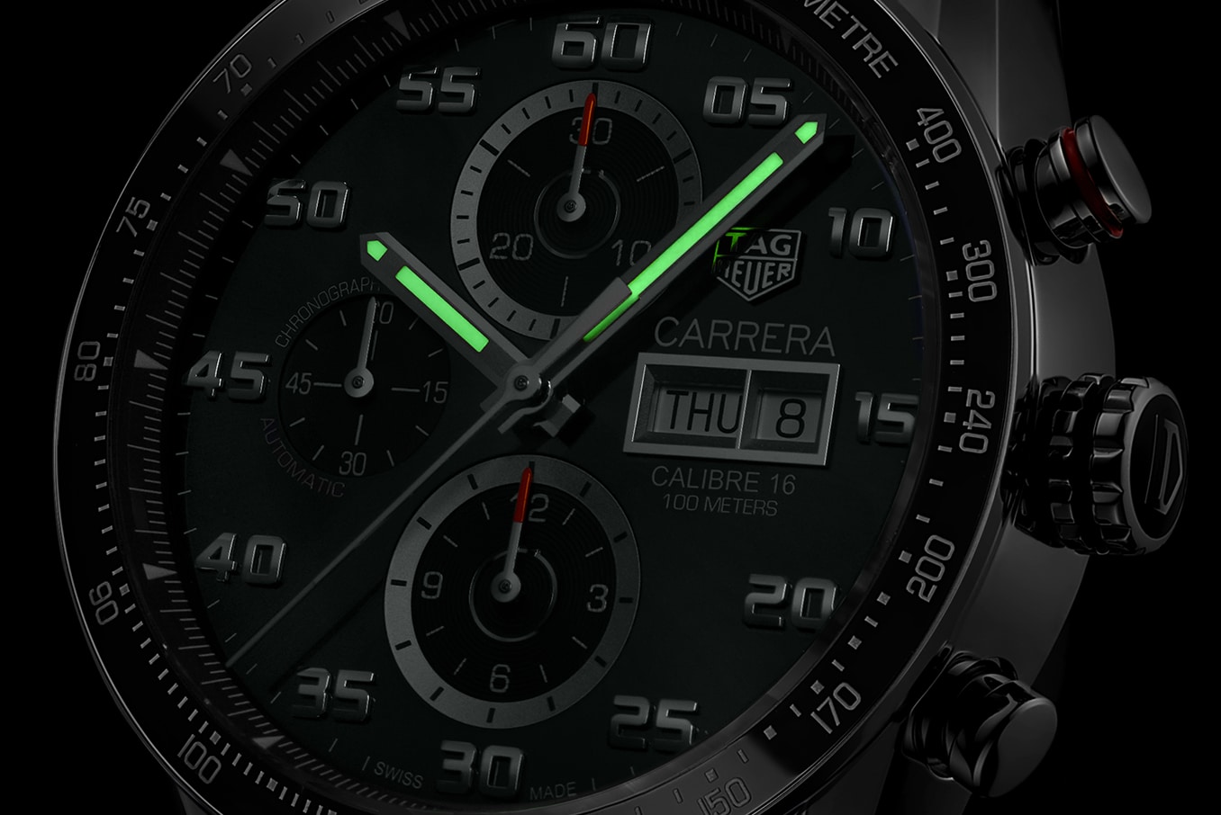 タグ・ホイヤー カレラ ーラグジュアリーウォッチ スティール製 43 mm タグ・ホイヤー カレラ ーラグジュアリーウォッチ スティール製 43 mm