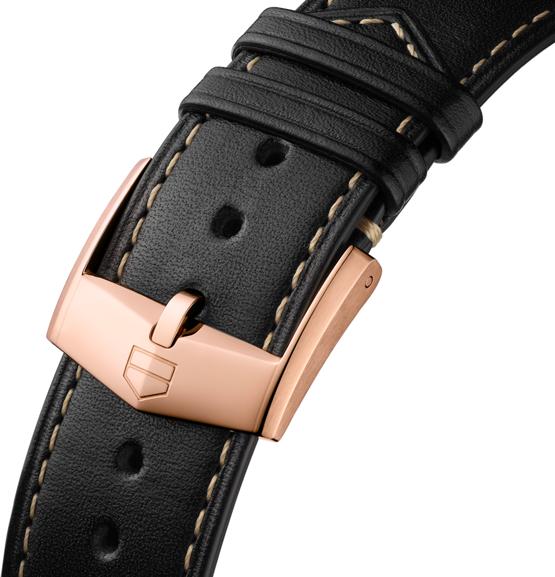TAG Heuer 純正レザーベルト 黒 ベージュ TAG HEUER（タグ・ホイヤー） 【3年保証】 純正SS製 バックル付き