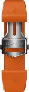 Armband aus orangefarbenem Kautschuk 42 mm