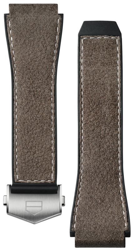 Brown Bi-material Leather Strap Calibre E4 45 mm 