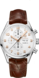 TAG Heuer Carrera Brown Alligator Leather Steel Silver