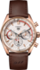 TAG Heuer Carrera Brown Leather 18K 5N Solid Rose Gold Beige