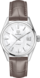 TAG Heuer Carrera Brown Alligator Leather Steel White