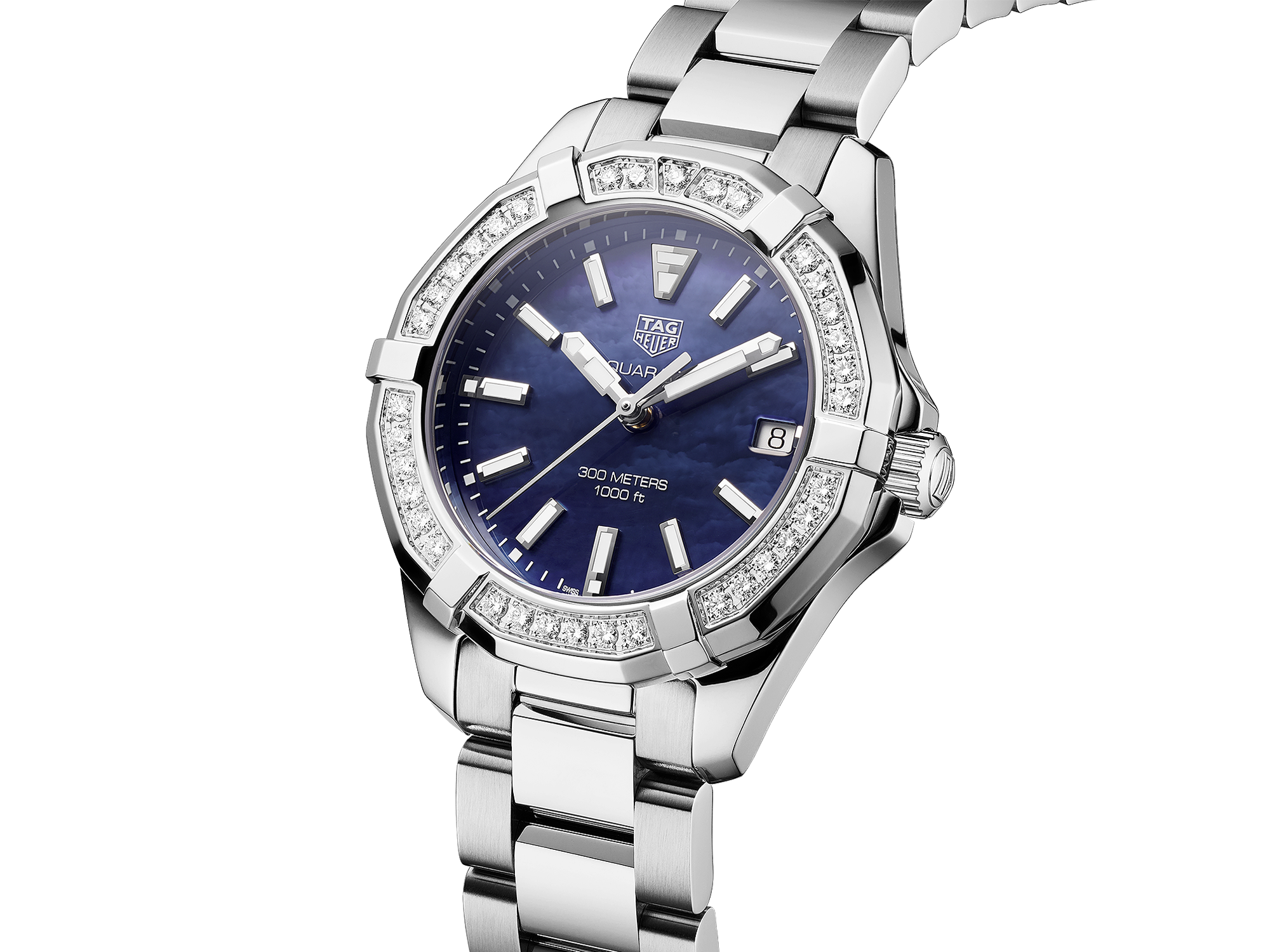 TAG Heuer Ladies WBD1312. BA0740 Aquaracer Blue Dial Watch