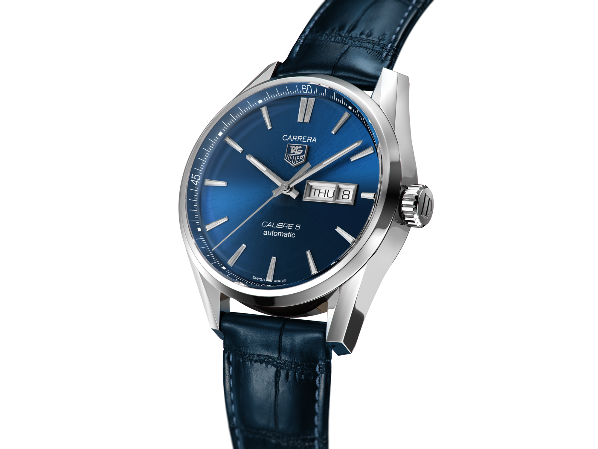 TAG Heuer TAG HEUER Carrera Calibre 5 Day-Date WAR201E. FC6292 Blue Dial New Watch Men's Watch