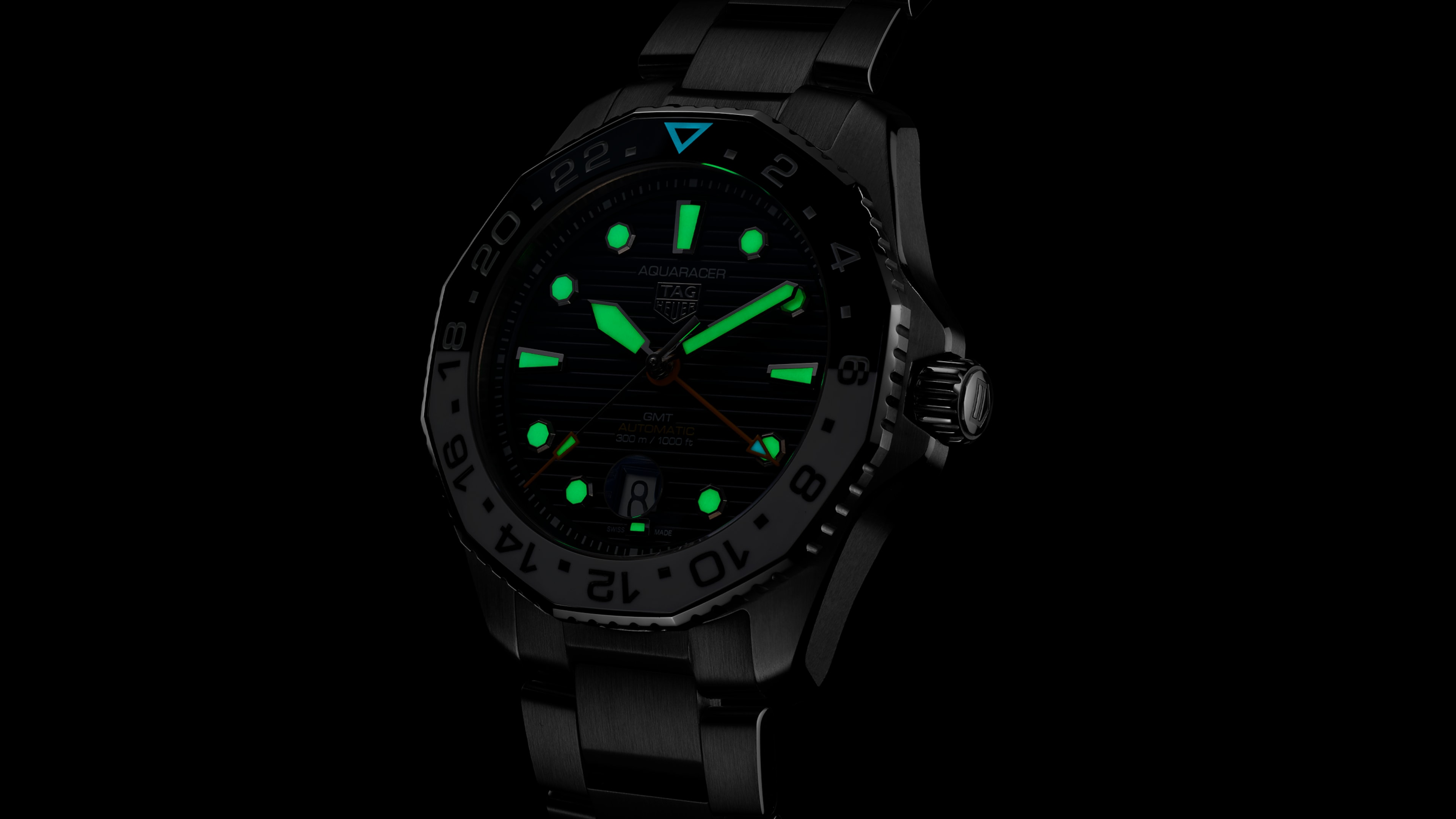 TAG Heuer Aquaracer GMT 時計 TAG Heuer Aquaracer Professional 300 GMT - Steel - 43 mm | TAG