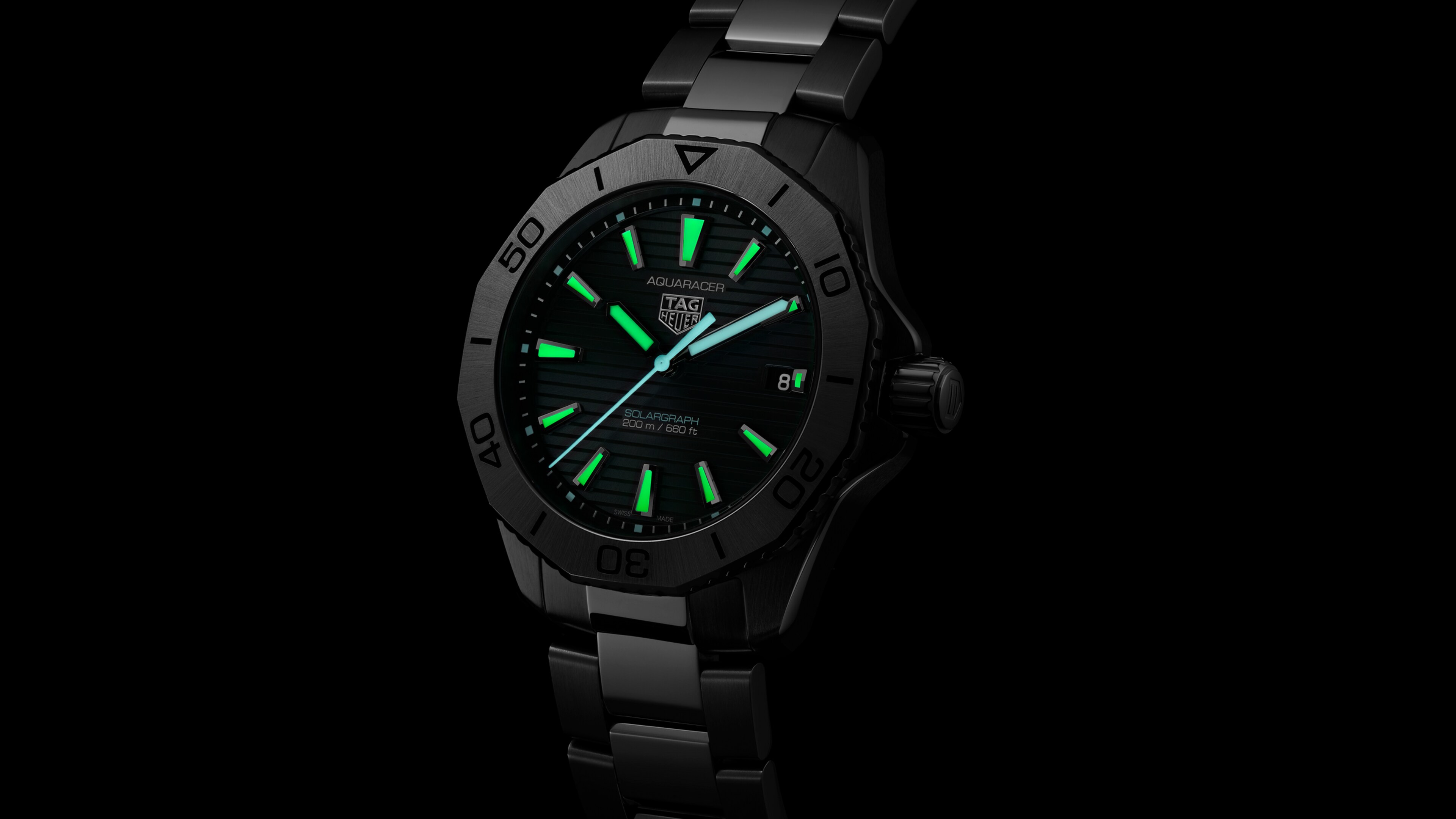TAG Heuer Aquaracer PROFESSIONAL 200 SOLARGRAPH - Steel - 40 mm