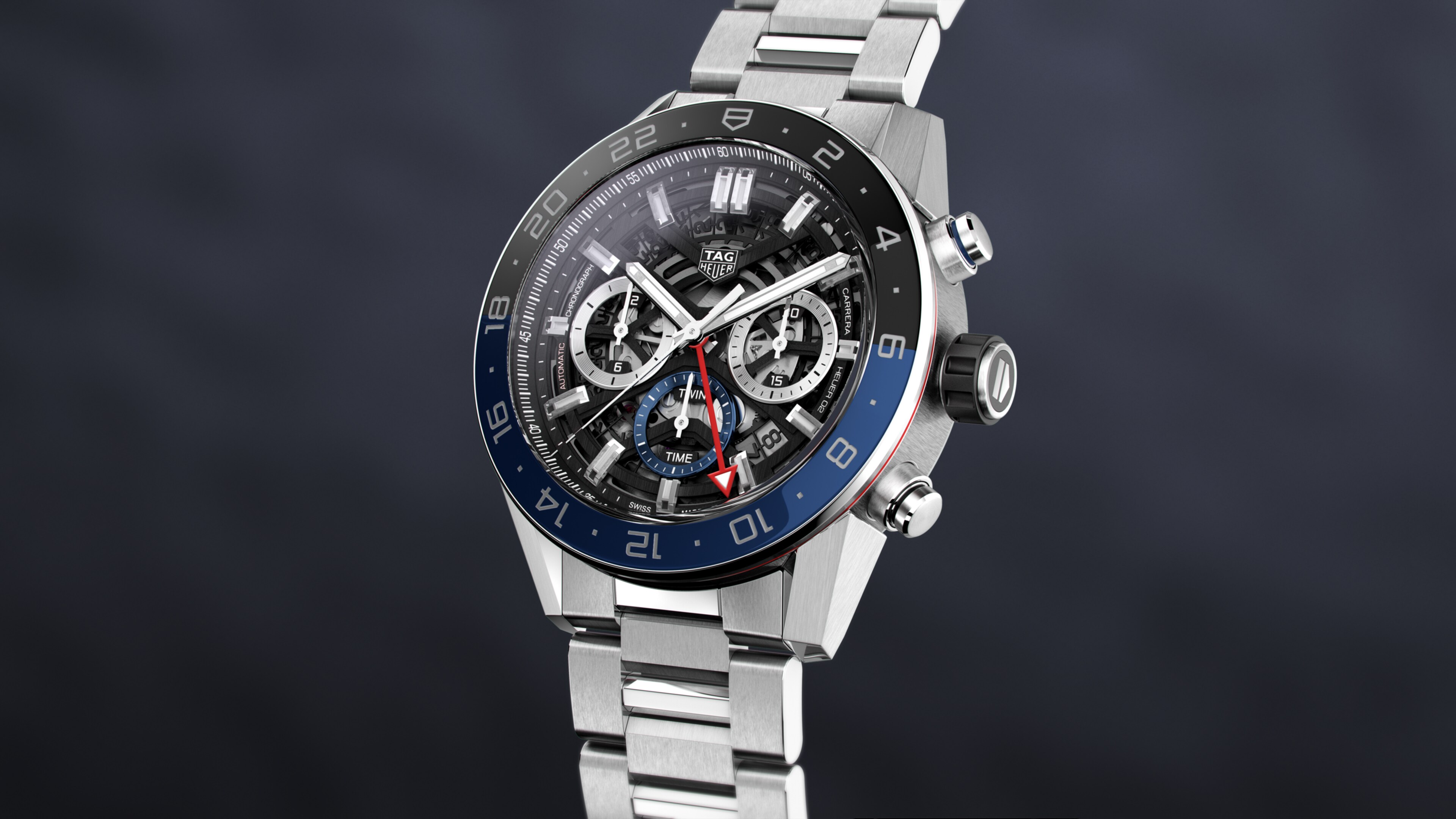 TAG Heuer Carrera Calibre 腕時計 TAG Heuer Carrera Chronograph Twin-Time - Steel & Ceramic - 45 mm