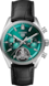TAG HEUER CARRERA  Black Alligator Steel Green