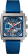TAG Heuer Monaco Azul Caucho y piel Titanio Azul