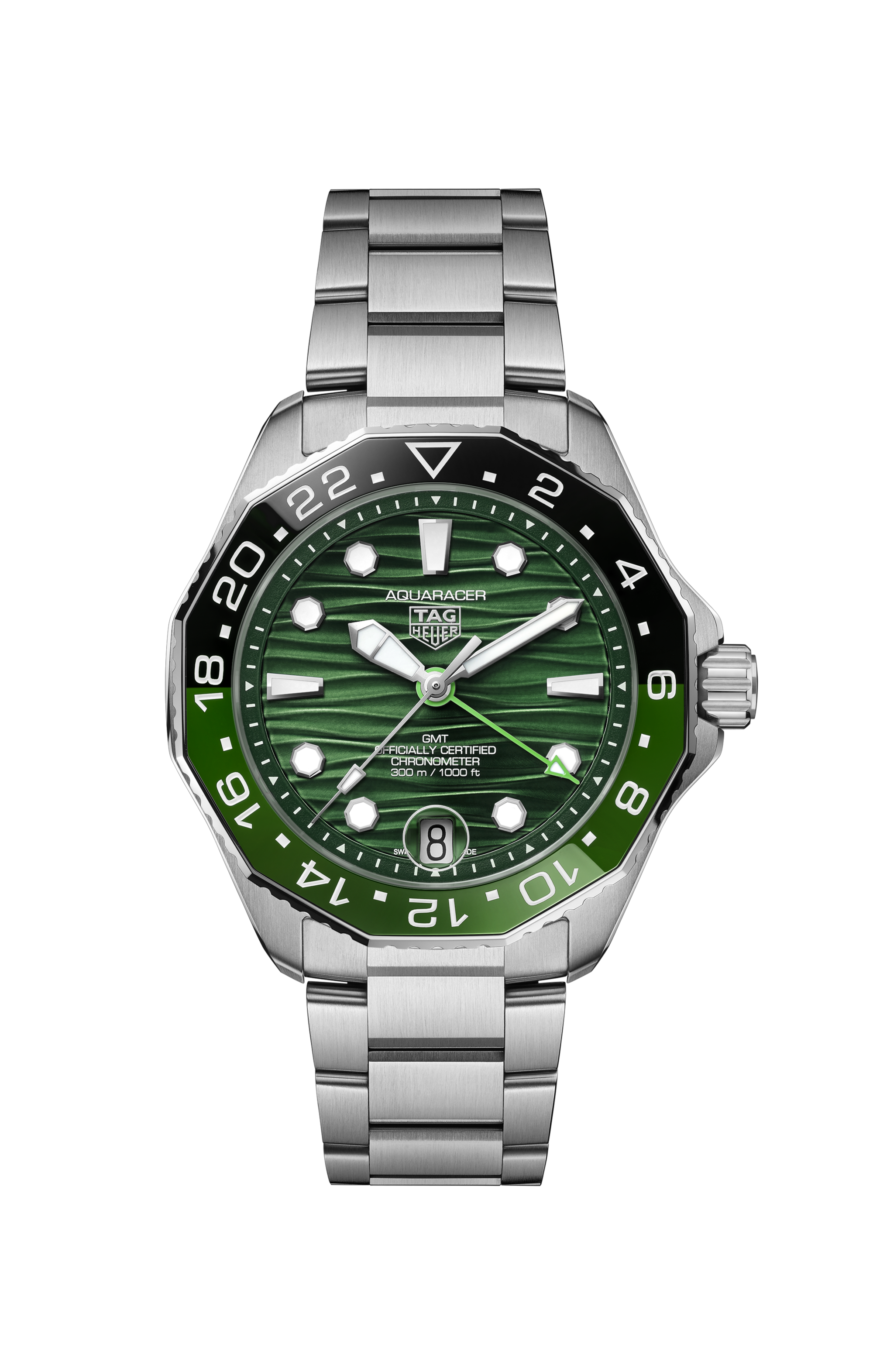 TAG Heuer Aquaracer Plateado Acero Acero Verde