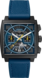 TAG Heuer Monaco Azul Caucho y piel titanio con revestimiento DLC Gris