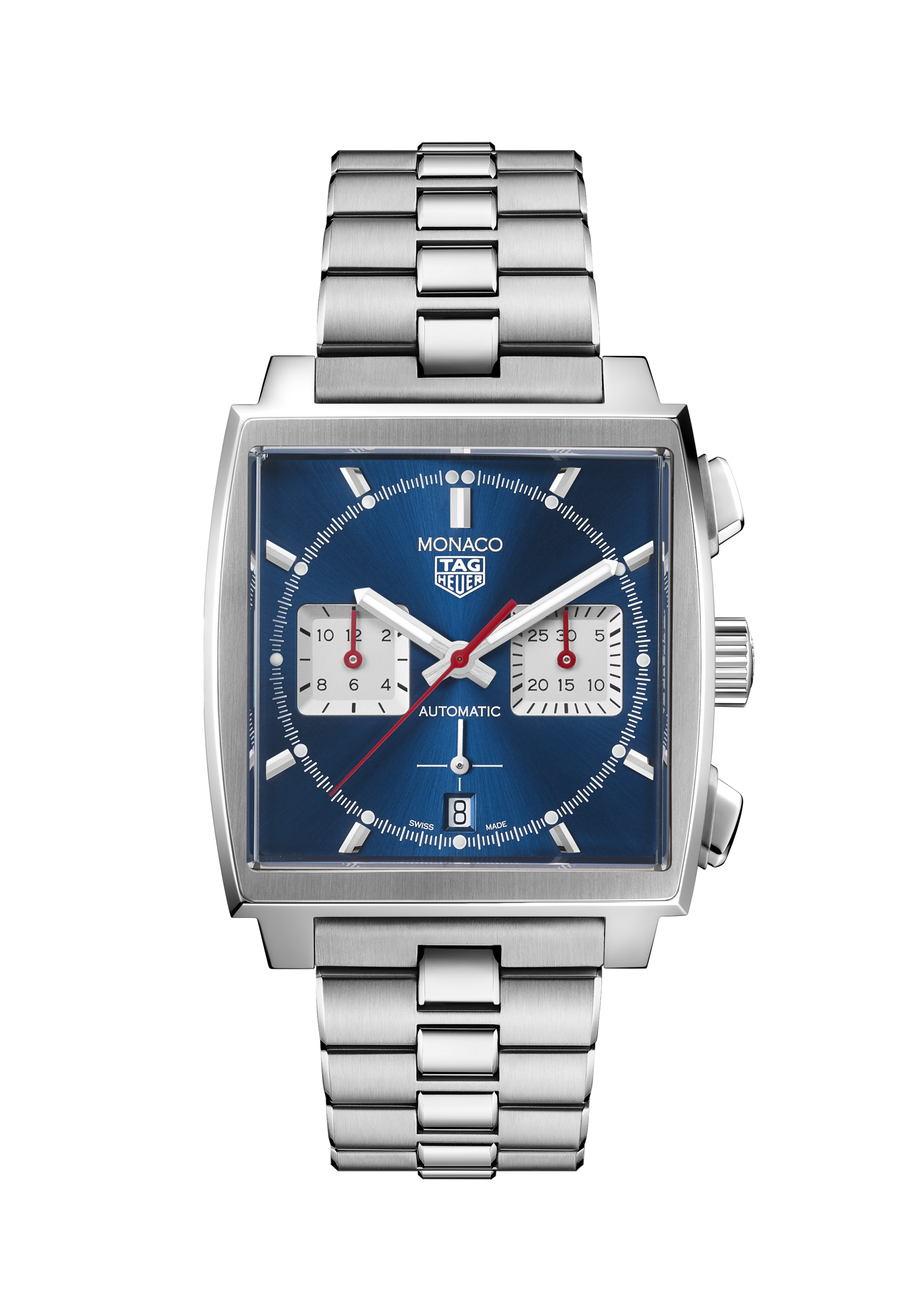 TAG Heuer Monaco Plateado Acero Acero Azul