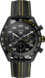 TAG Heuer Carrera Noir Cuir Acier revêtu de DLC Noir