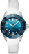 TAG Heuer Aquaracer Blanc Caoutchouc Acier Bleu