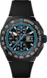 TAG Heuer Formula 1 Noir et bleu Caoutchouc Titane DLC Noir