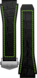 Cinturino in caucciù nero con un tocco di verde lime Calibre E3